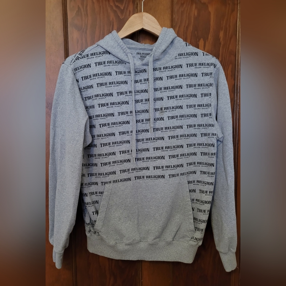 Authentic TRUE RELIGION Monogram Hooded Sweatshirt